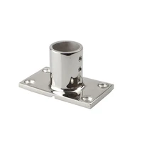 1pc 316 stainless steel 90 degree square railing fitting stanchion socket 22mm 25mm heavy duty rail base connectors accessories