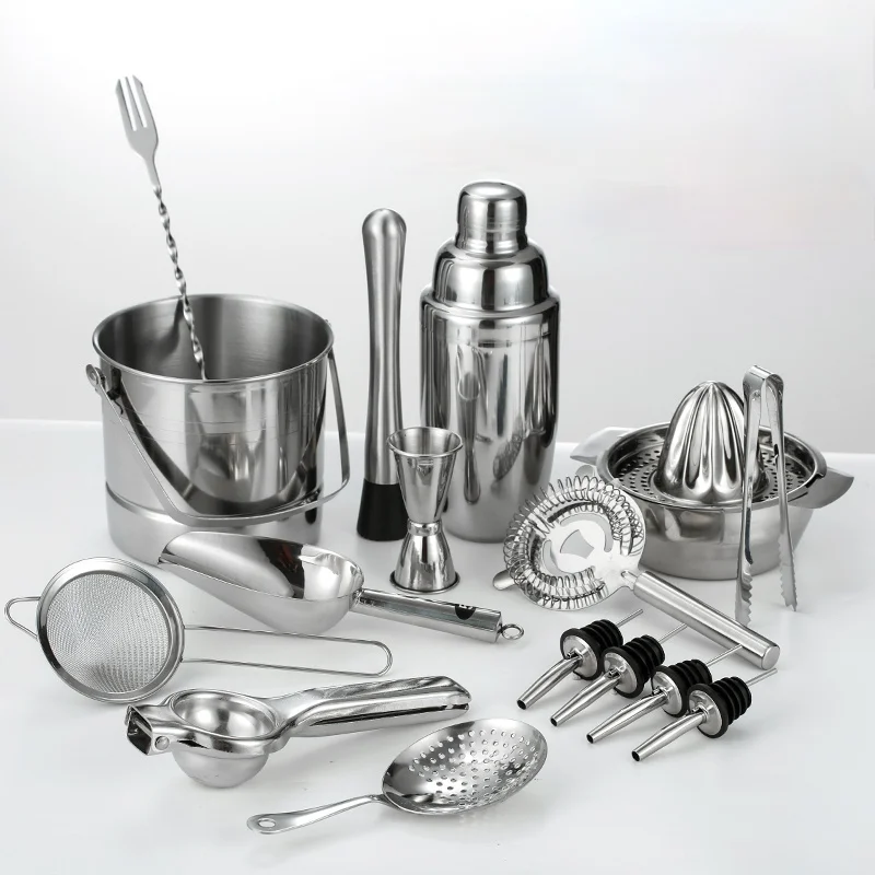 

Bartending Wine Cocktail Shaker Set Cup Bartender Equipment Cocktail Shaker Stainless Steel Cocteleria Bar Accessories DF50TJQ