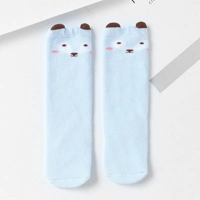 

Baby Toddler Cute Socks Baby Soft Cotton Socks Winter Warm Thick Knee Girl Boy Animal Infant Cartoon Kids Socks 0-3 Y
