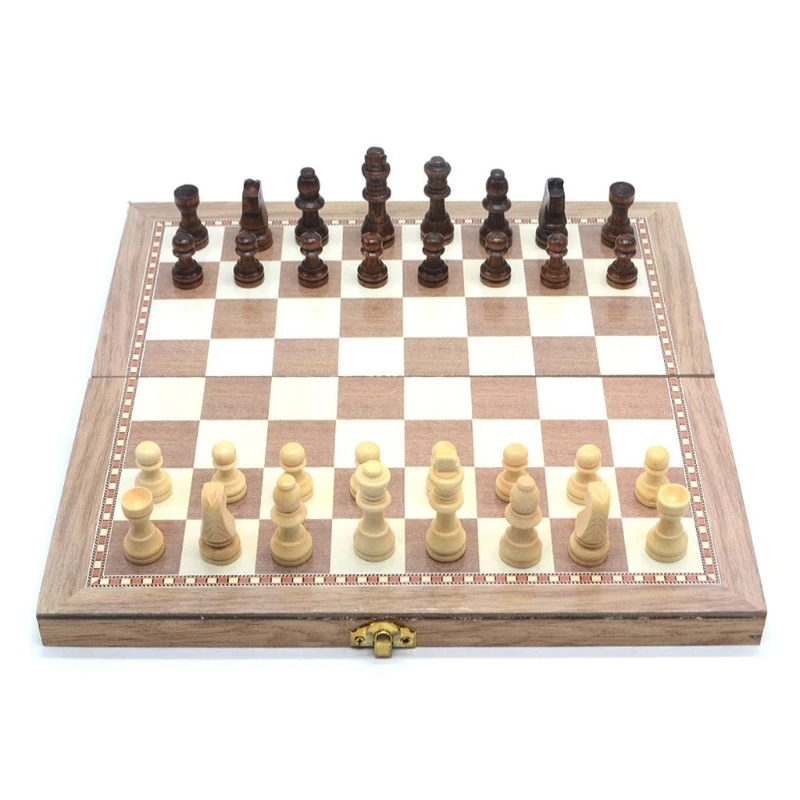 

Деревянная шахматная доска складные шахматы, 3 в 1, развитие интеллекта, для настольной игры для мозга, Интерактивная Классическая шахматная...