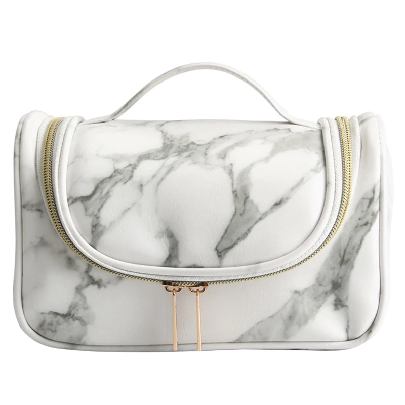Женская сумка Органайзер Мраморная косметичка водонепроницаемая дорожная для