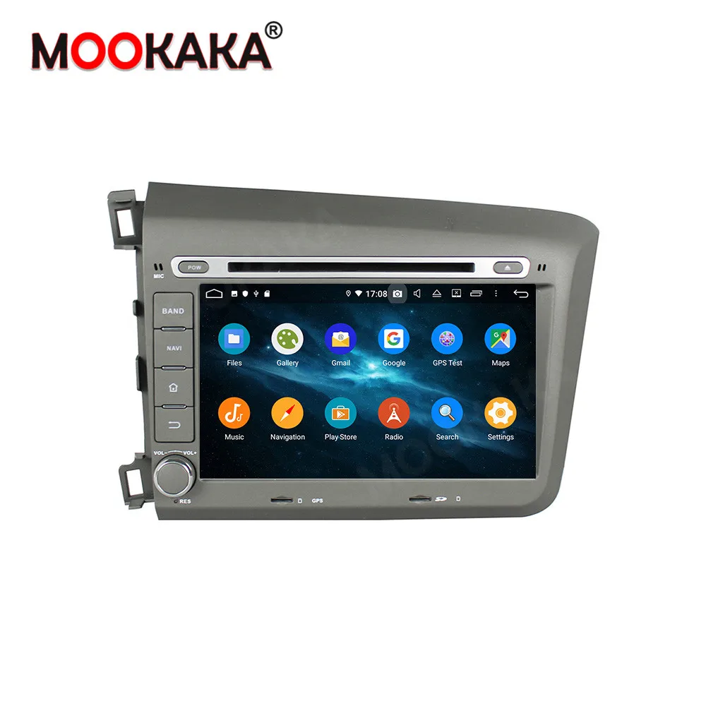 Автомобильный DVD плеер 64 Гб DSP Android10.0 GPS навигация карты для Honda Civic 2012 2013 RDS