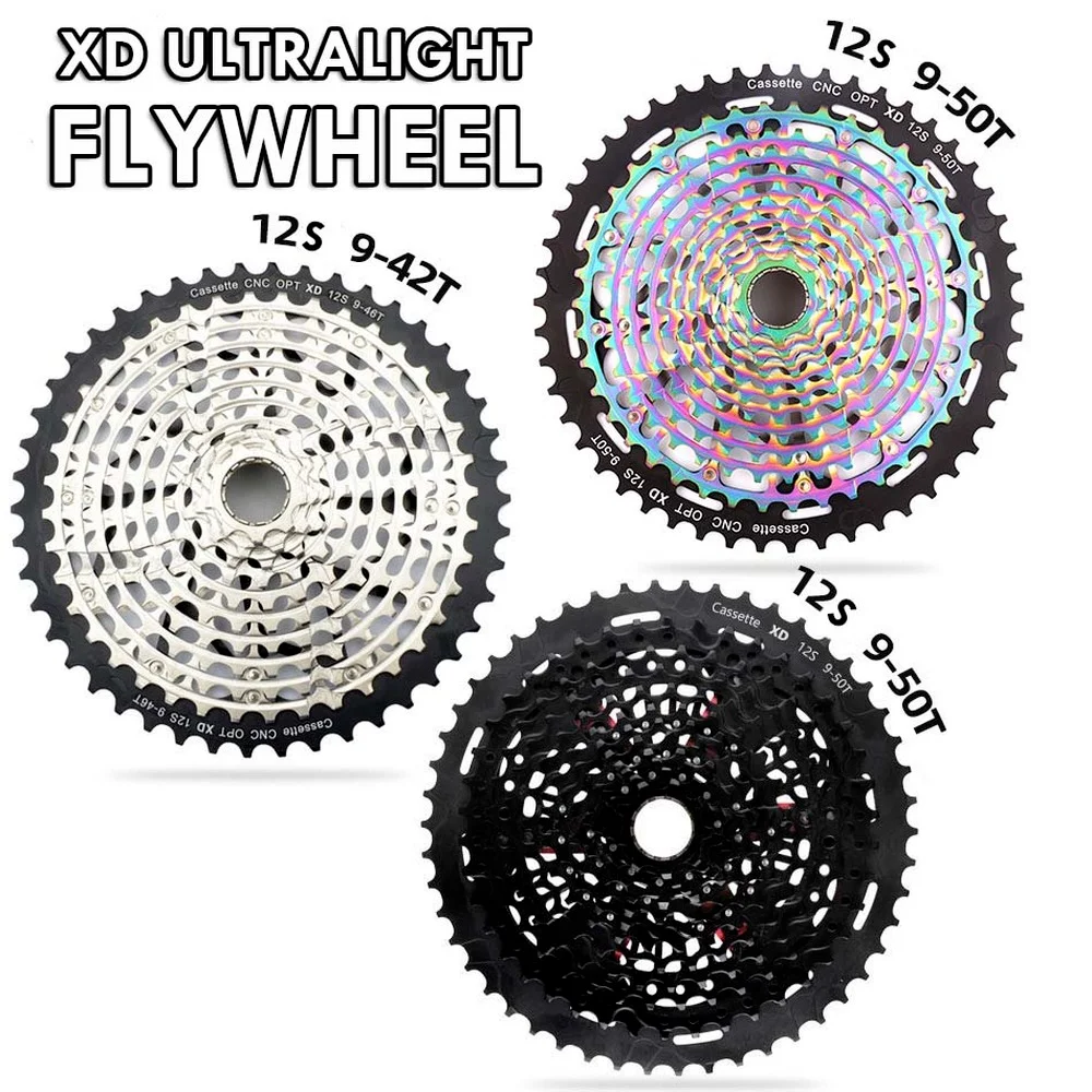 

Велосипедная звездочка, свободное колесо для горного велосипеда, 11/12 Скоростей, 9-42/50T, черный/серебристый, совместим с велосипедными аксессу...