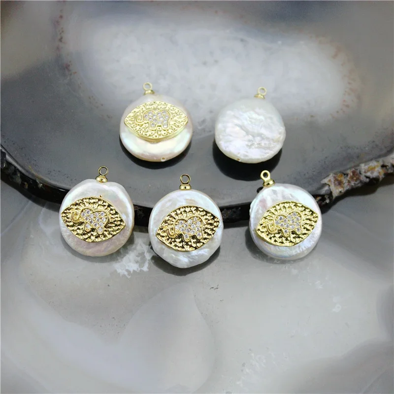 10*20 мм 10 шт./лот изысканный кулон с пресноводным жемчугом в виде слона ювелирные