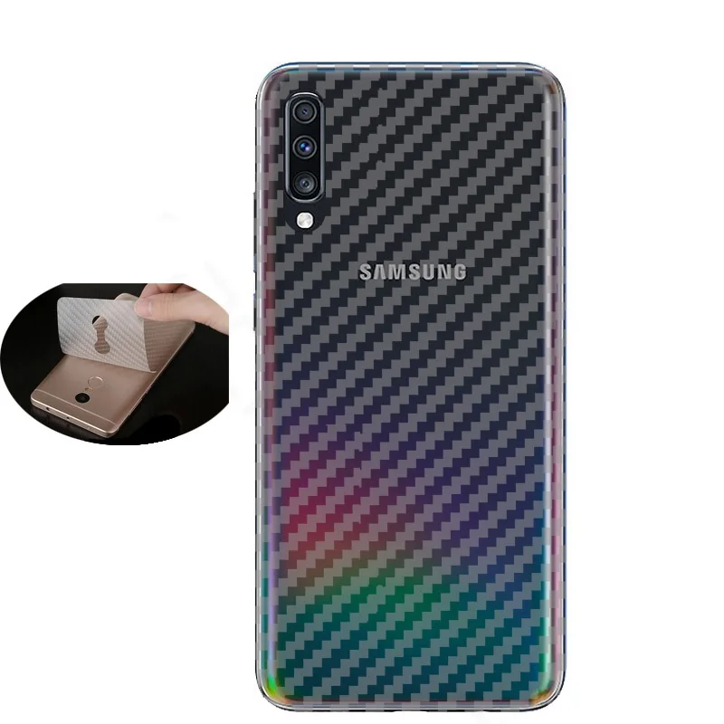 5 шт./Лот 3D углеродное волокно Защита экрана для Samsung Galaxy A40 A50 A70 A80 A90 задняя крышка