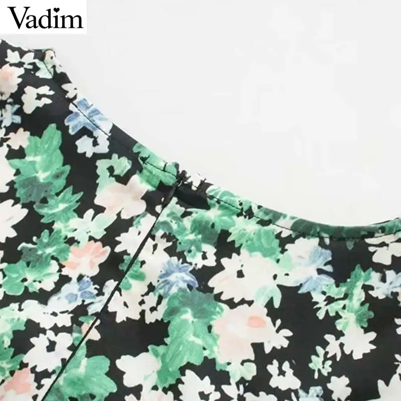 Женское винтажное платье миди Vadim Повседневное до середины икры в стиле ретро с v