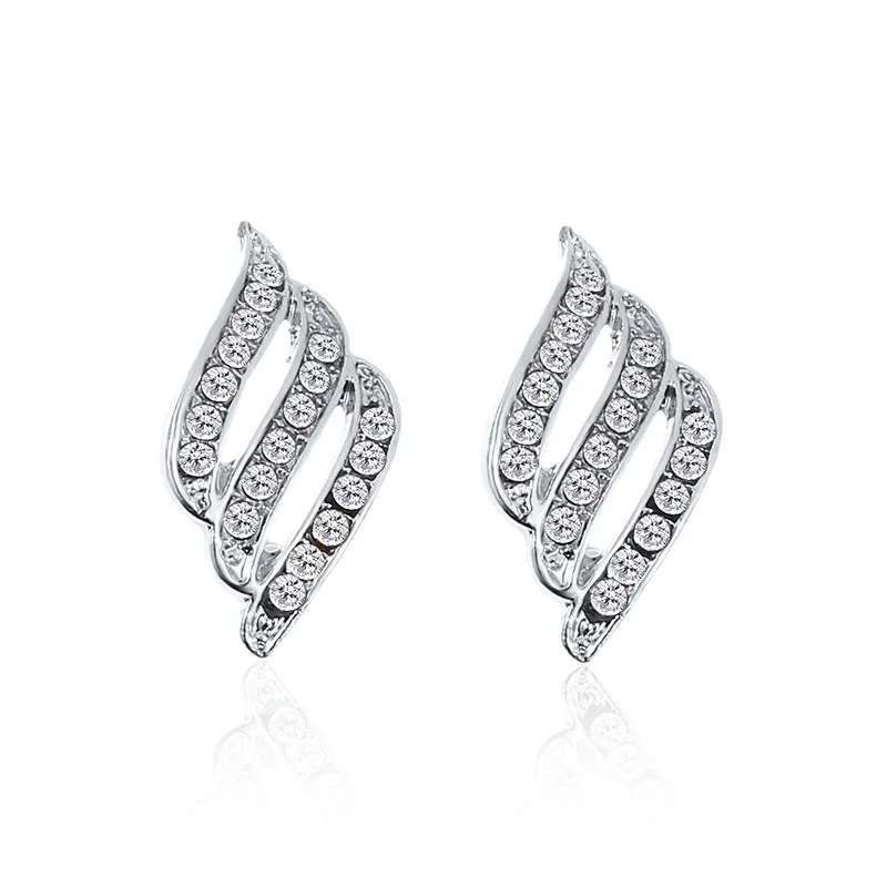 

New Fashion Statement Crystal Stud Earrings For Woman Punk Rock Vintage Gold Jewelry Dazzling girl earring