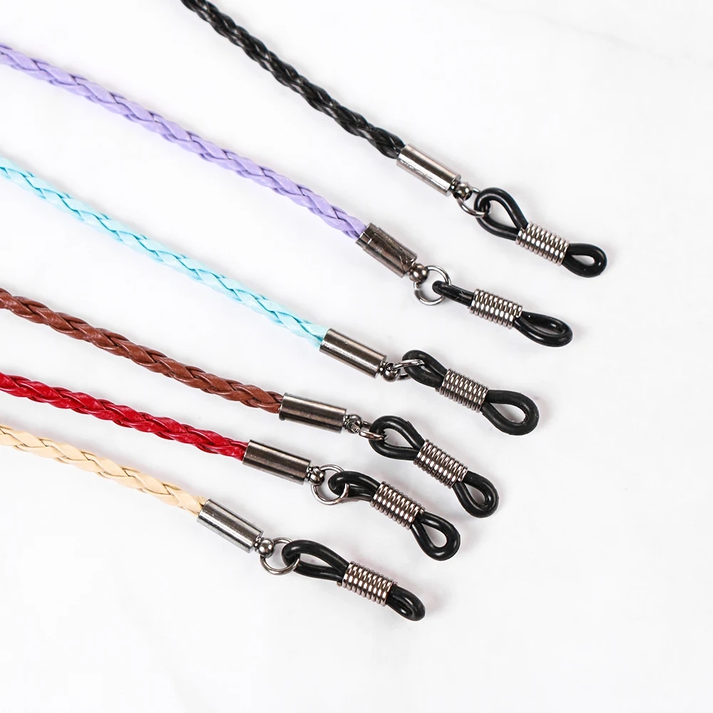 Красочные кожаные очки шейный ремешок веревка полоса 1 шт. новый кожаный шнурок