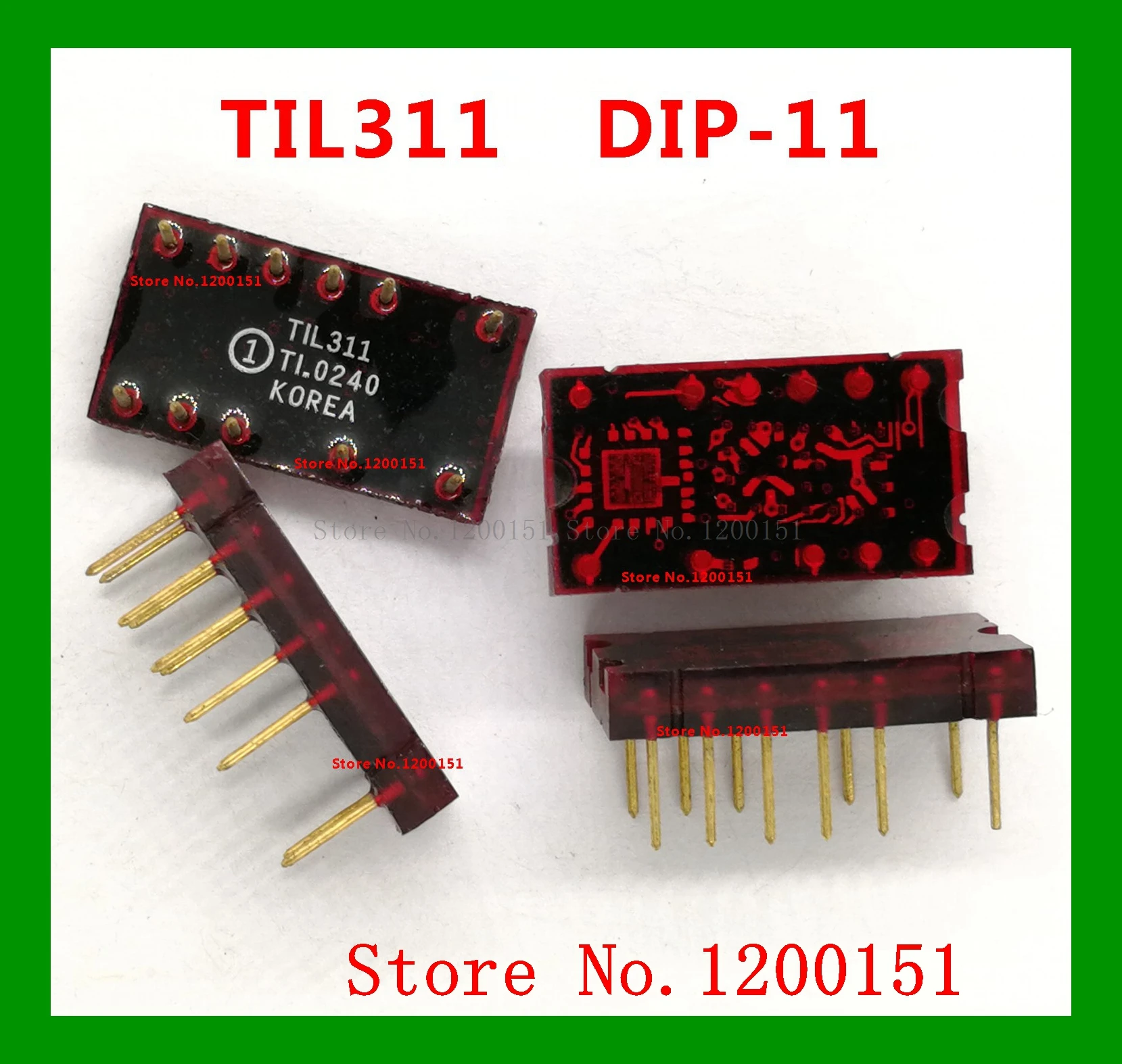 

TIL311 Encapsulation DIP-11 HEXADECIMAL DISPLAY WITH T1L311