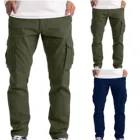 Брюки-карго мужские повседневные, джинсы с 6 карманами, штаны для бега, одежда для работы