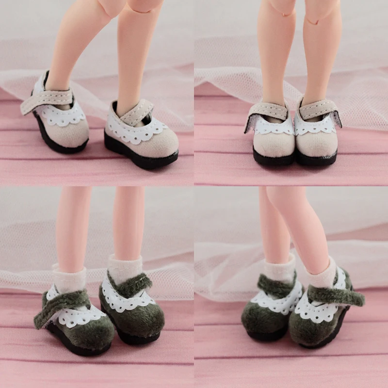New 1/8 BJD obitsu blythe Doll red/pink/blueblack Lace Single bowknot shoes | Игрушки и хобби