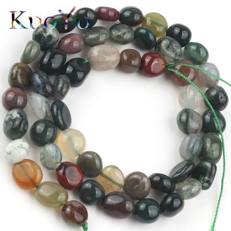 5-7 мм естественный неправильной формы индийские Агаты оникс бусины драгоценный