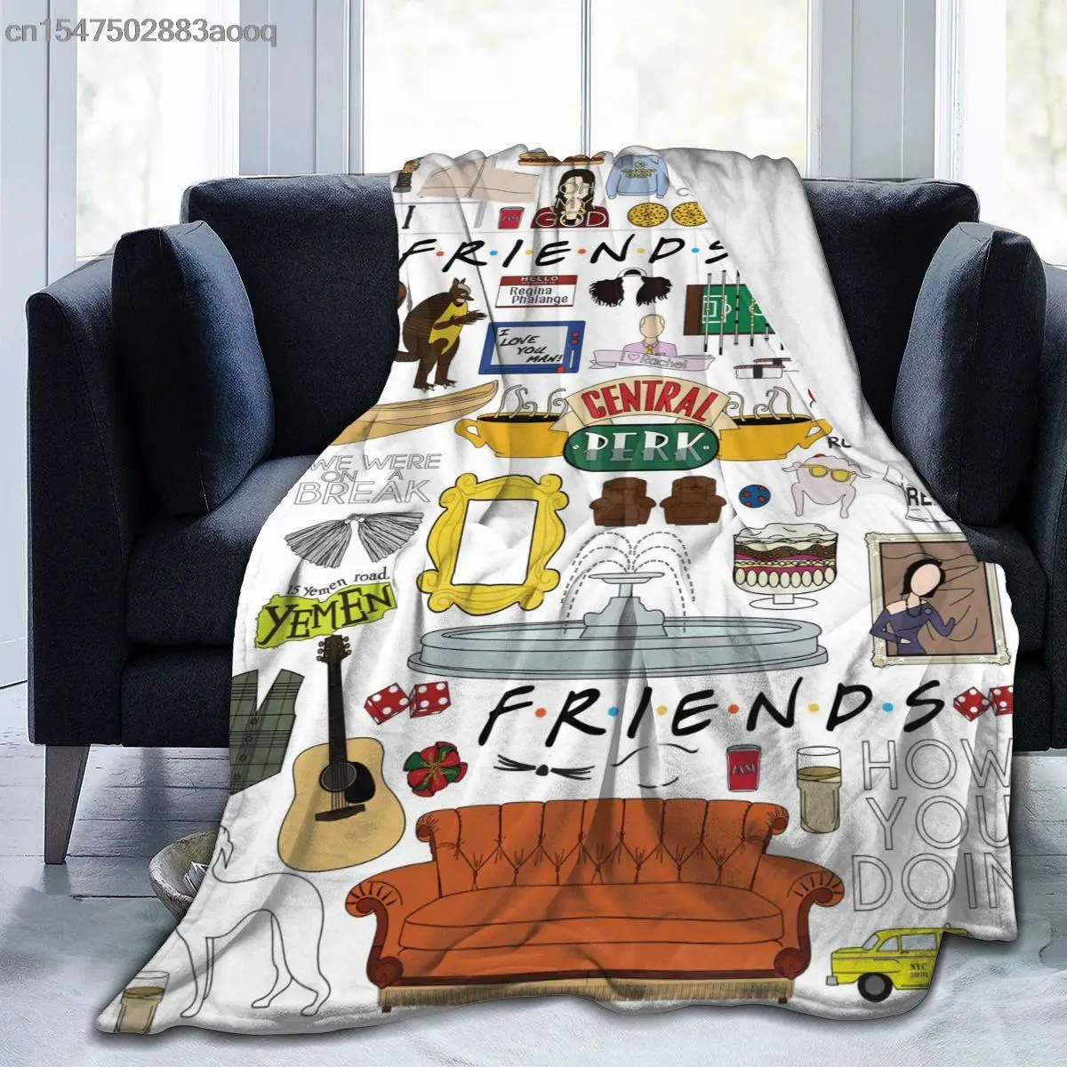 

Friends Kee American TV Series Printed Blanket Bed And Sofa Blanket/ Children's Adult Over-The-Knee Wrap Blankets