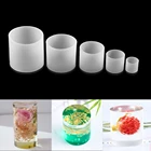 Цилиндрическая белая прозрачная силиконовая форма для смолы, форма для свечей, форма для литья кристаллического клея, формы для изготовления ювелирных изделий из алмазной глины, 1 шт.