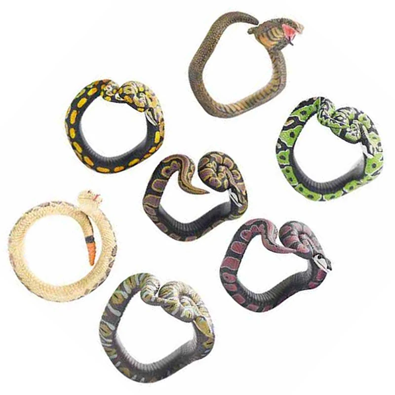 Змеиный браслет на Хэллоуин модель животного фигурка пластиковый Забавный