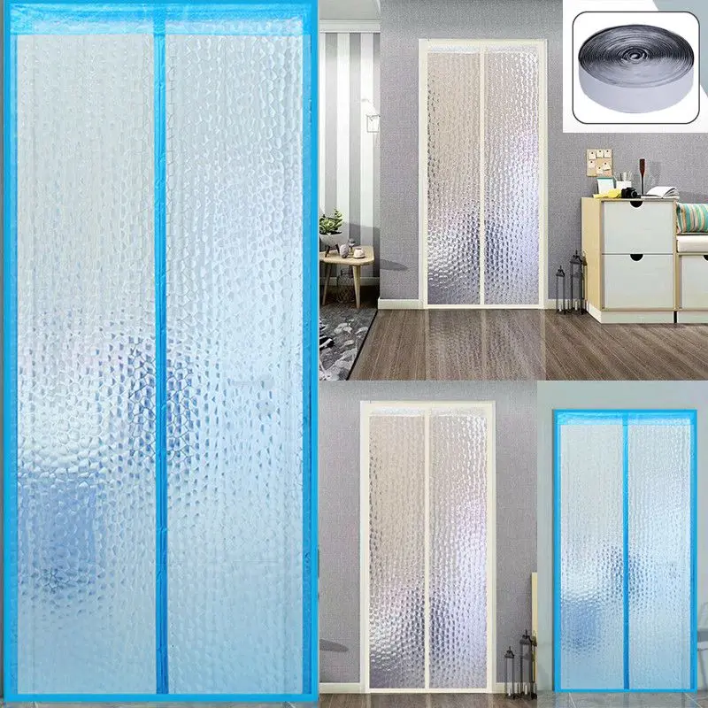 

Air Conditioner Door Curtain Magnetic Curtains Hands-free Anti Mosquito Insect Bug PVC Curtain Automatic Closing Screen Kitchen
