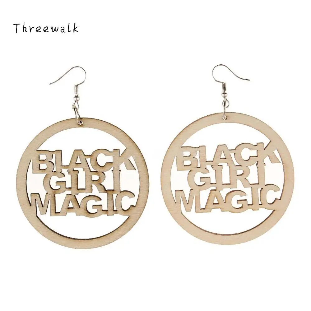 Ювелирные изделия из натурального дерева модные висячие серьги в Корейском