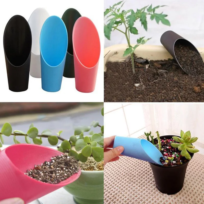 

1pc Mini Gardening Cultivation Bucket Potted Bonsai Soil Shovel Plastic Cup Spade Fleshy Plant Garden Tools