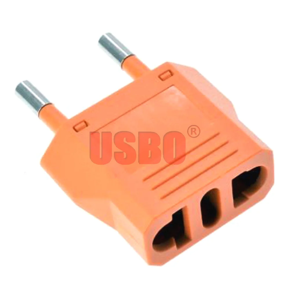 Портативный дорожный адаптер с Европейским штырьком 4 0 мм черный белый 6 А 125 В/250 В