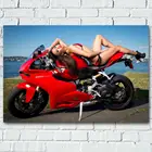 Мотоцикл Ducati1199 Panigale Красный велосипед мотоцикл горячая девушка модель стены художественные плакаты и принты холст картина для декора комнаты