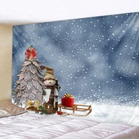 christmas snowman art home wall hanging tapestry wall ornamentation christmas wall decor high quality tapestry home decor