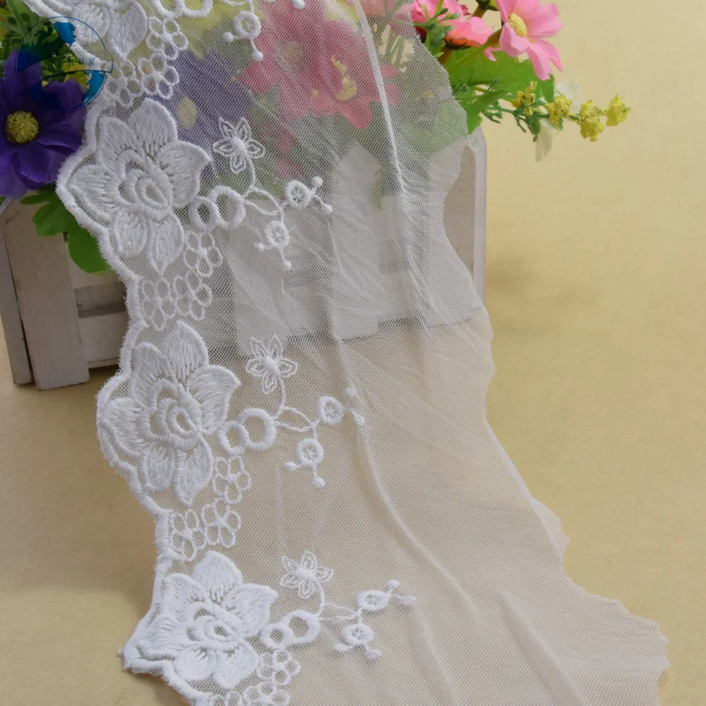 11cm wide cotton embroidery lace sewing ribbon guipure trim wedding decoration DIY dolls dress Accessories fabric edge#4054 | Дом и сад