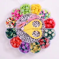520pcs mixed applegrape shape polymer clay spacer beads cute heart clay loose spacer beads diy necklace bracelet accessories