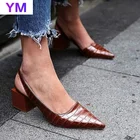 2021 винтажные женские туфли-лодочки из натуральной кожи с острым носком; Сезон весна-лето; Босоножки на пятке для танцев и вечеринок; Sadalias Femininas