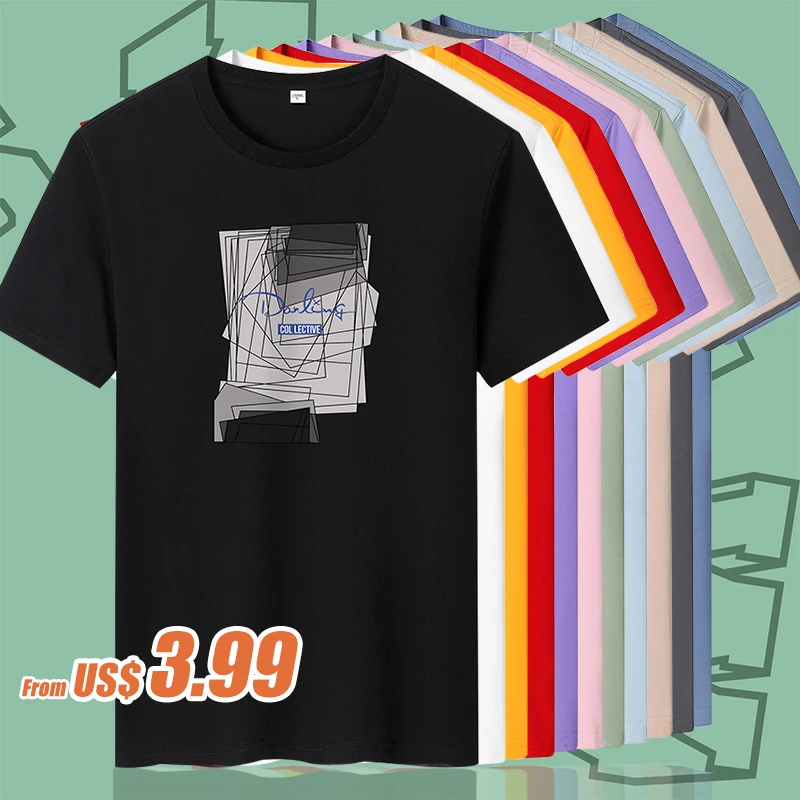 Качественные футболки мужские летние 6XL хлопковая Однотонная футболка женская с