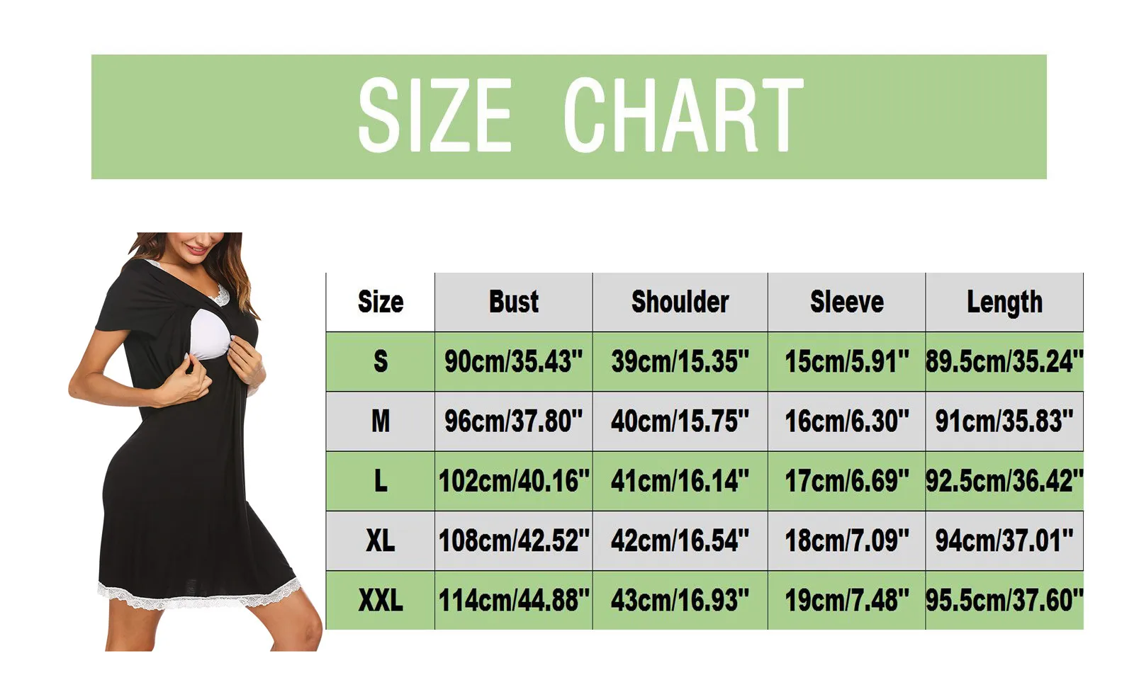 

Fashion Multifunction Womens Mother Lace Pregnants Pajamas Short Sleeve Nursing Pregnant Pajamas Solid Color Dress Cozy