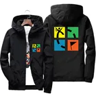 Geocaching тайник Для мужчин бомбардировщик ветровка уличная куртка с капюшоном и застежкой-молнией Бейсбол пилот ветрозащитная размера плюс 6XL