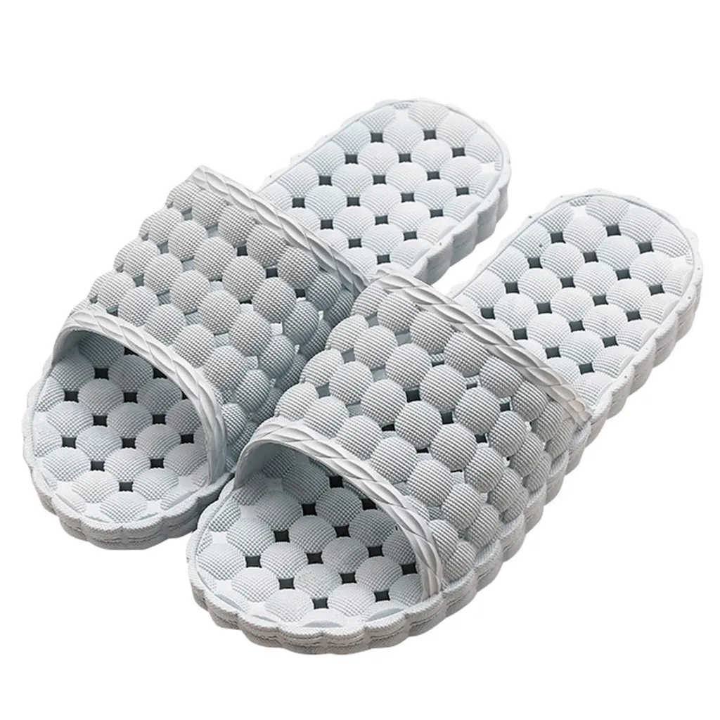 Однотонные домашние тапочки унисекс из ПВХ с кроликом для ванной домашняя обувь