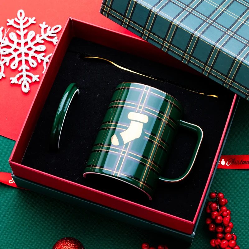 Современная керамическая кофейная кружка с крышкой и ложкой уникальные