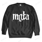 Толстовка Mgla мужская с капюшоном, брендовая черная кофта с капюшоном, с принтом императора, с металлическим ремешком, демисезонная