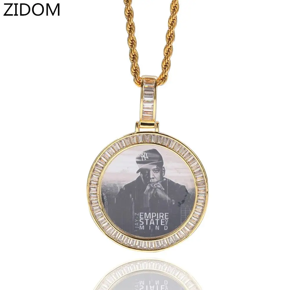 Ожерелье с подвеской круглой формы фианитом ААА|Ожерелья подвеской| |