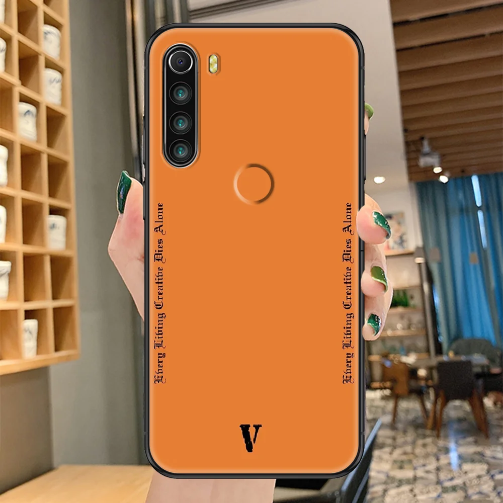 

Fashion Brand V Phone case For Xiaomi Redmi Note 7 7A 8 8T 9 9A 9S 10 K30 Pro Ultra black 3D prime painting cell cover art coque