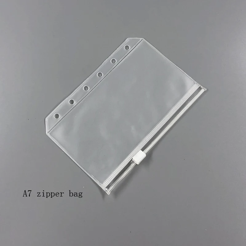A7 zipper bag Fromthenon милый блокнот сумка для хранения прозрачный ПВХ сумки на молнии аксессуары для планировщика для Filofax 6 отверстий мешочек дневник канцелярские принадлежности - Цвет: A7 zipper bag