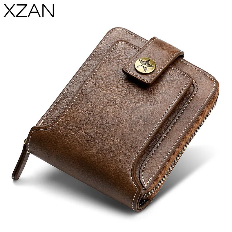 

New Multi-card Position Men Wallet Fashion Vintage Fold-over Wallets Soft Wallet Horizontal Coin Purse Carteira Card Holder