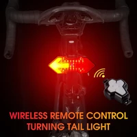 new led bicycle turn signal wireless remote control taillight usb charging mtb bike rear lamp night cycling safety warn lamp