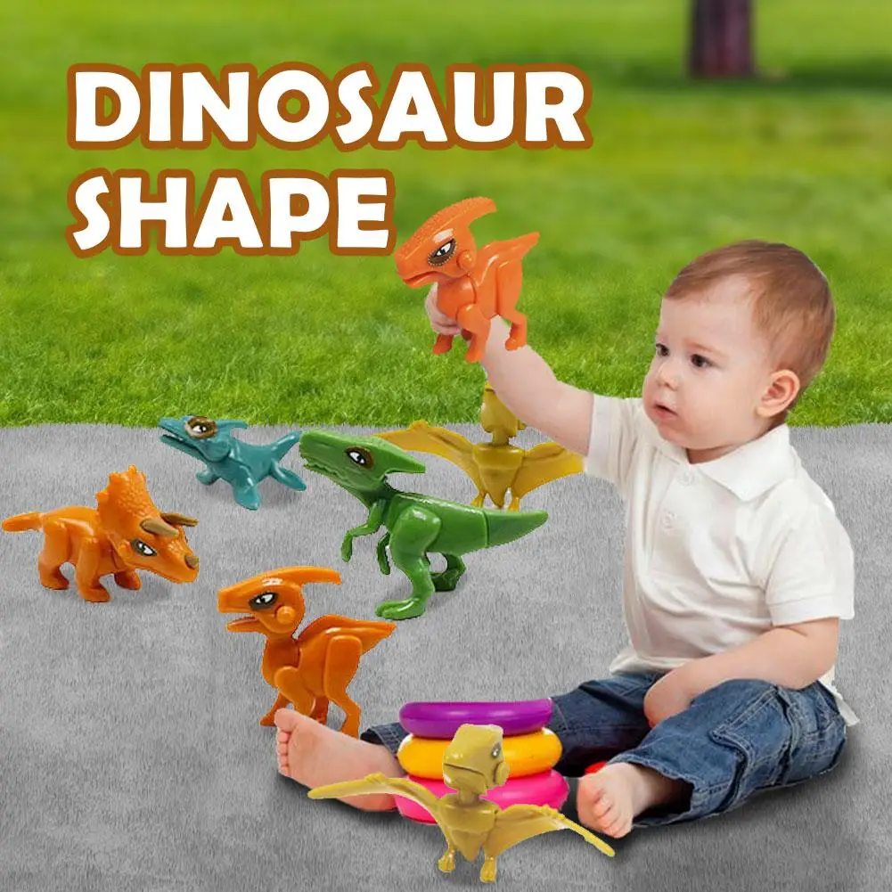 Пластиковый DIY сборный динозавр игрушка маленький тираннозавр блок Птерозавр