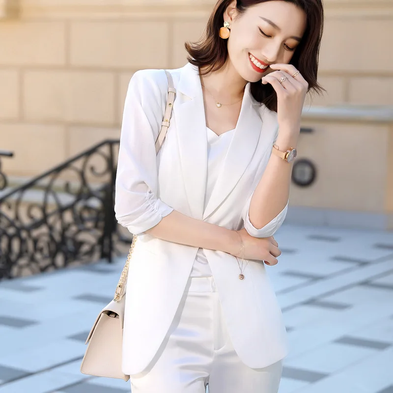 Женский блейзер Новинка весна-лето 2020 женская розовая куртка с рукавом 3/4 Блейзер