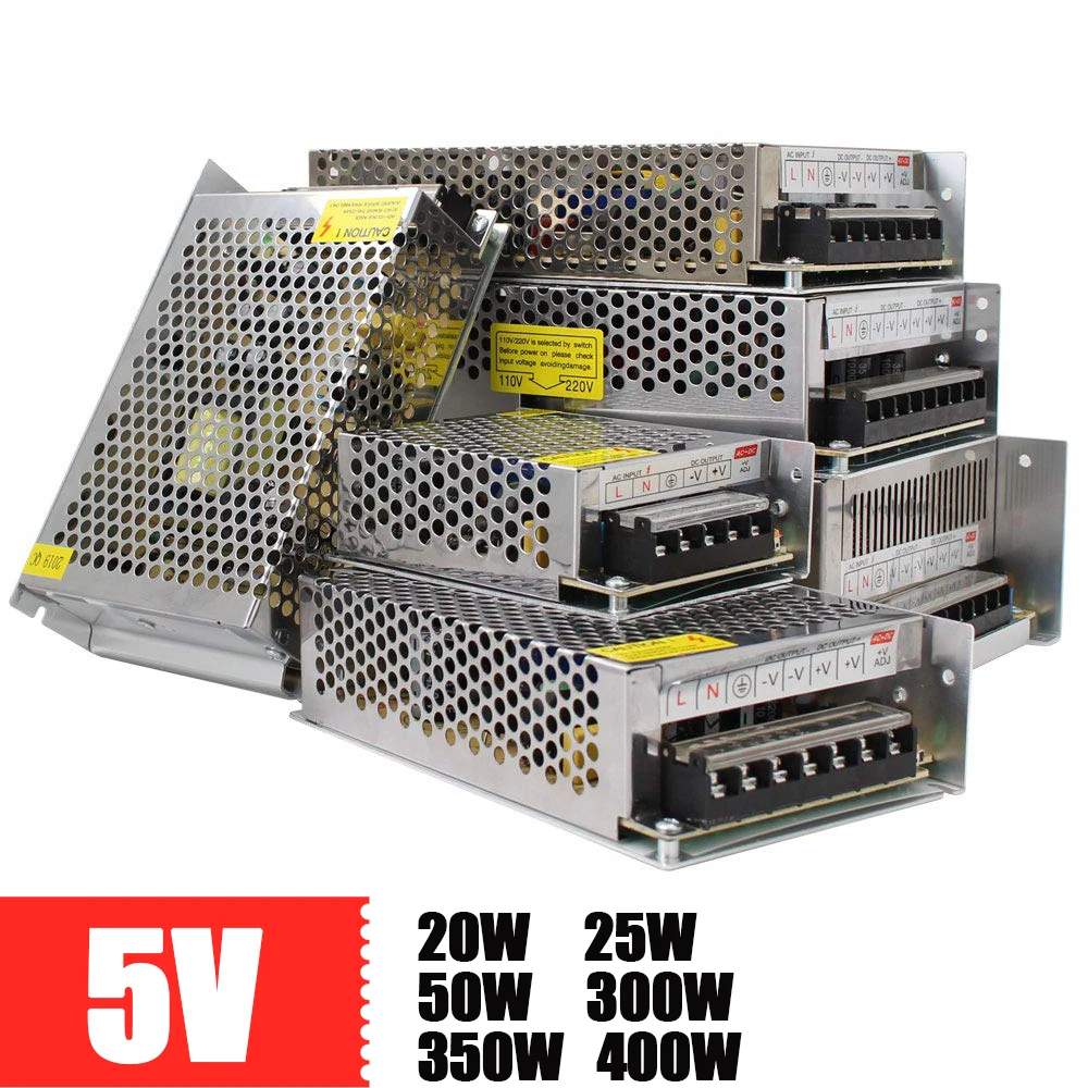 Импульсный источник питания 5 в постоянного тока трансформатор 20 Вт 25 50 300 350 400 4A 5A