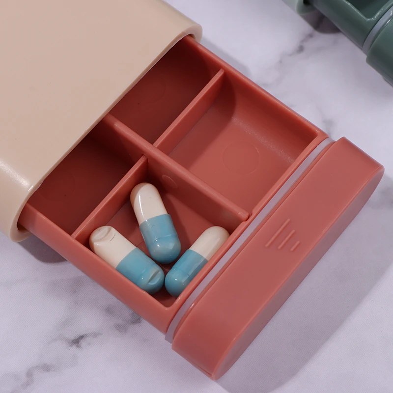 

Portable Six Compartments Pill Medicine Container Organizer Holder Box Case