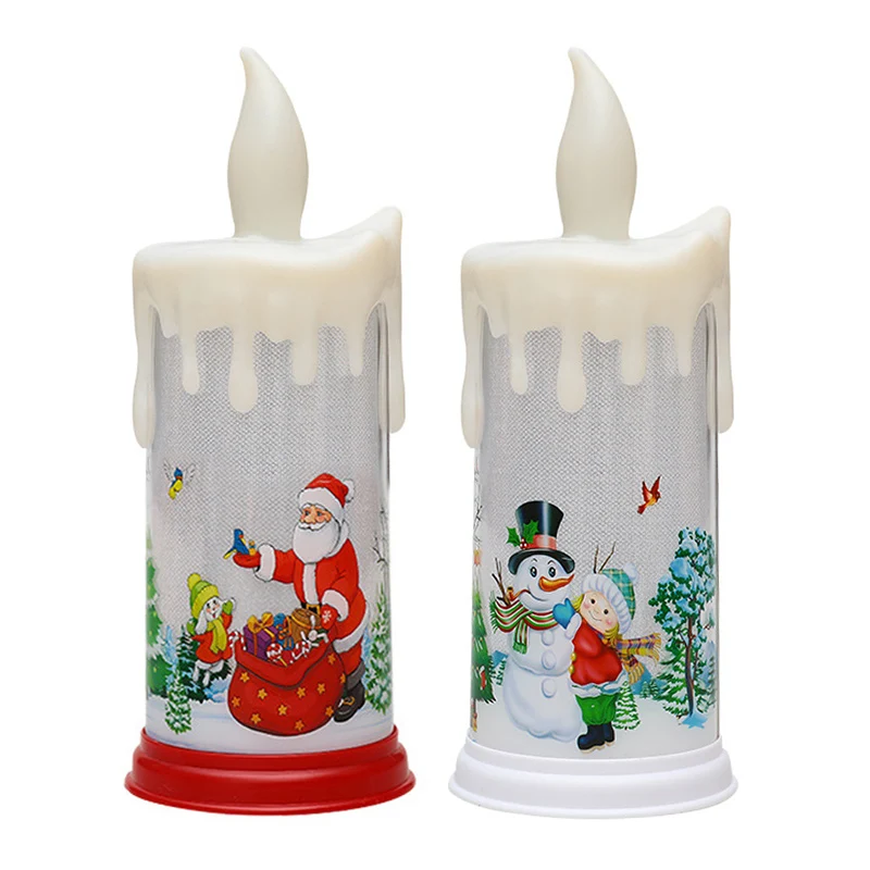 

Christmas LED Candle Light Multi-Color Simulated Flame LED Birthday Candle Lamps Xmas Ornament Navidad Party Home Night Light