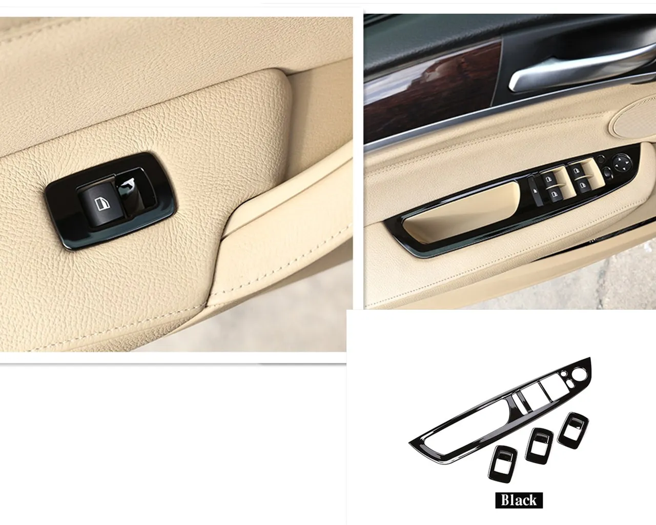 Глянцевый черный серебристый АБС пластик для BMW X5 E70 X6 E71 2008 2013 автомобильный