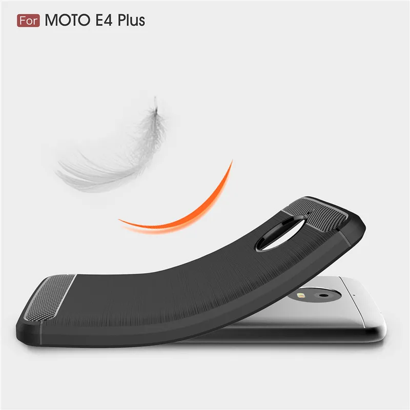 Для Moto E4 Plus чехол из углеродного волокна для MotoE4 силиконовые чехлы lenovo Motorola E 4 E4Plus