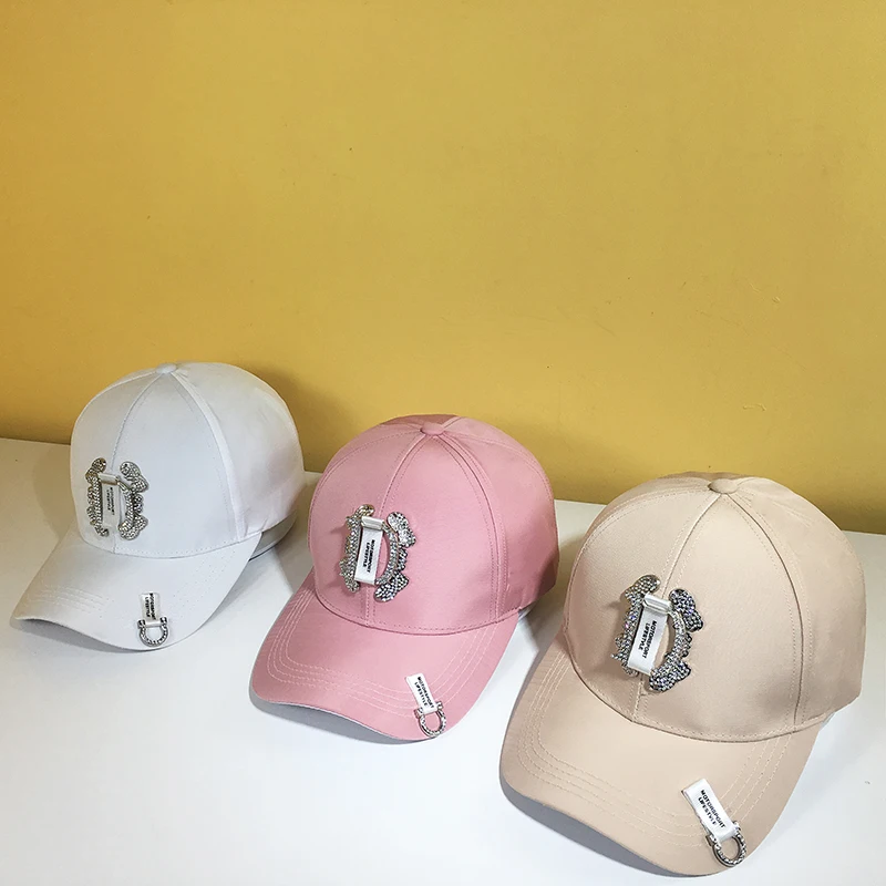 

Lady hat spring and autumn web celebrity new versatile cap small crowd with drill street tide sun shading bask in baseball cap