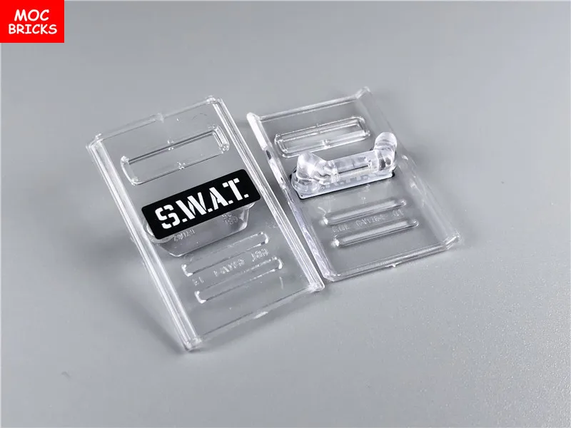 Распродажа комплектов детской кубики Moc взрывной костюм с Trans прозрачный SWAT щит армия, солдатики оружие DIY строительные блоки, игрушки для детей, подарки