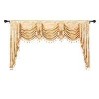 european royal luxury valance pelmet curtains for living room windows bedroom swag curtain wedding backdrop stand