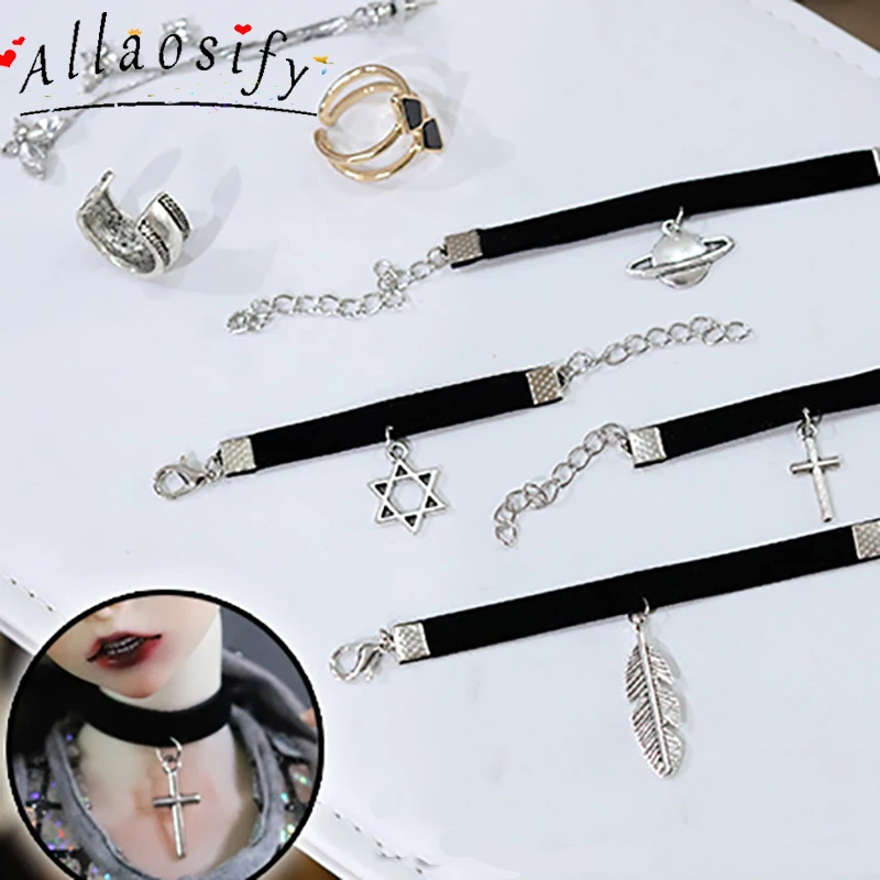 Allaosify 1/3 1/4 дядя BJD ювелирных изделий имитация жемчуга воротник темно бархатный